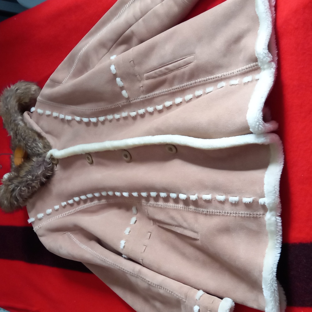 Novelti Women's Faux Fur Trimmed Coat - Beige 2X - Picture 2 of 10